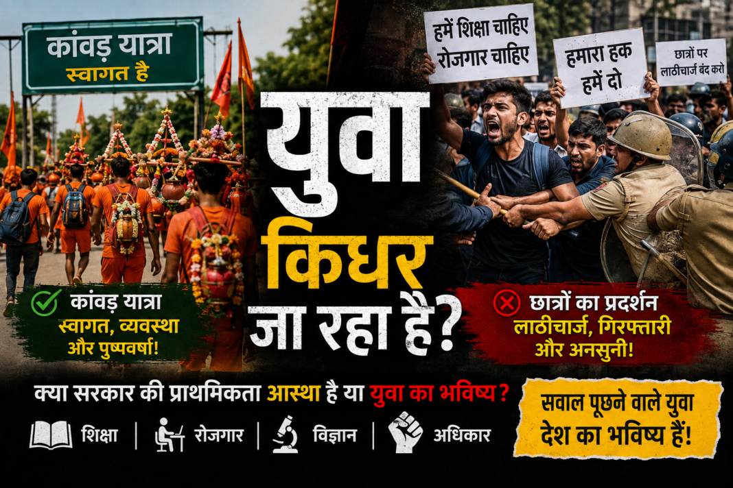 सरकार युवा को शिक्षित बनाना चाहती या भक्त ? सरकार युवा को शिक्षित बनाना चाहती या भक्त ?