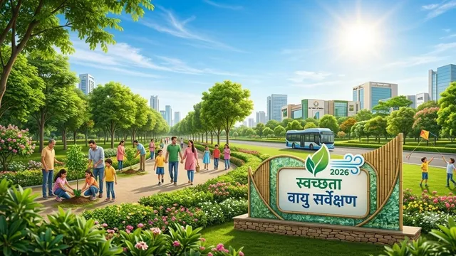 स्वच्छ वायु सर्वेक्षण 2026 की लिस्ट जारी, UP-MP के शहरों ने मारी बाजी स्वच्छ वायु सर्वेक्षण 2026 की लिस्ट जारी, UP-MP के शहरों ने मारी बाजी